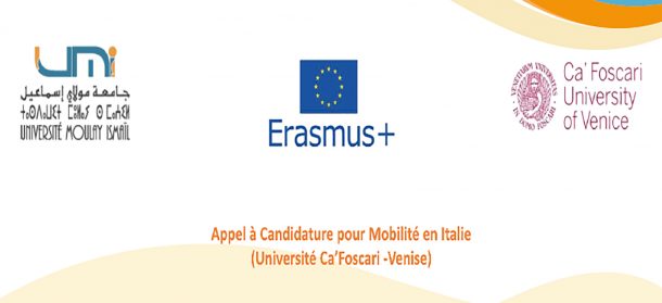Appel à Candidature pour Mobilité en Italie (Université Ca’Foscari -Venise)